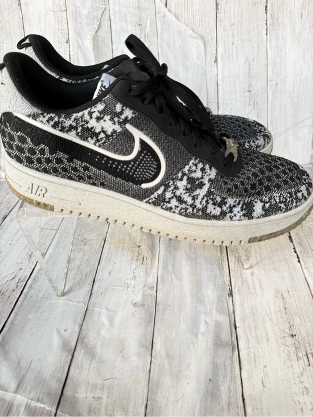 Nike Air Force 1 Crater Flyknit Next Nature Black White